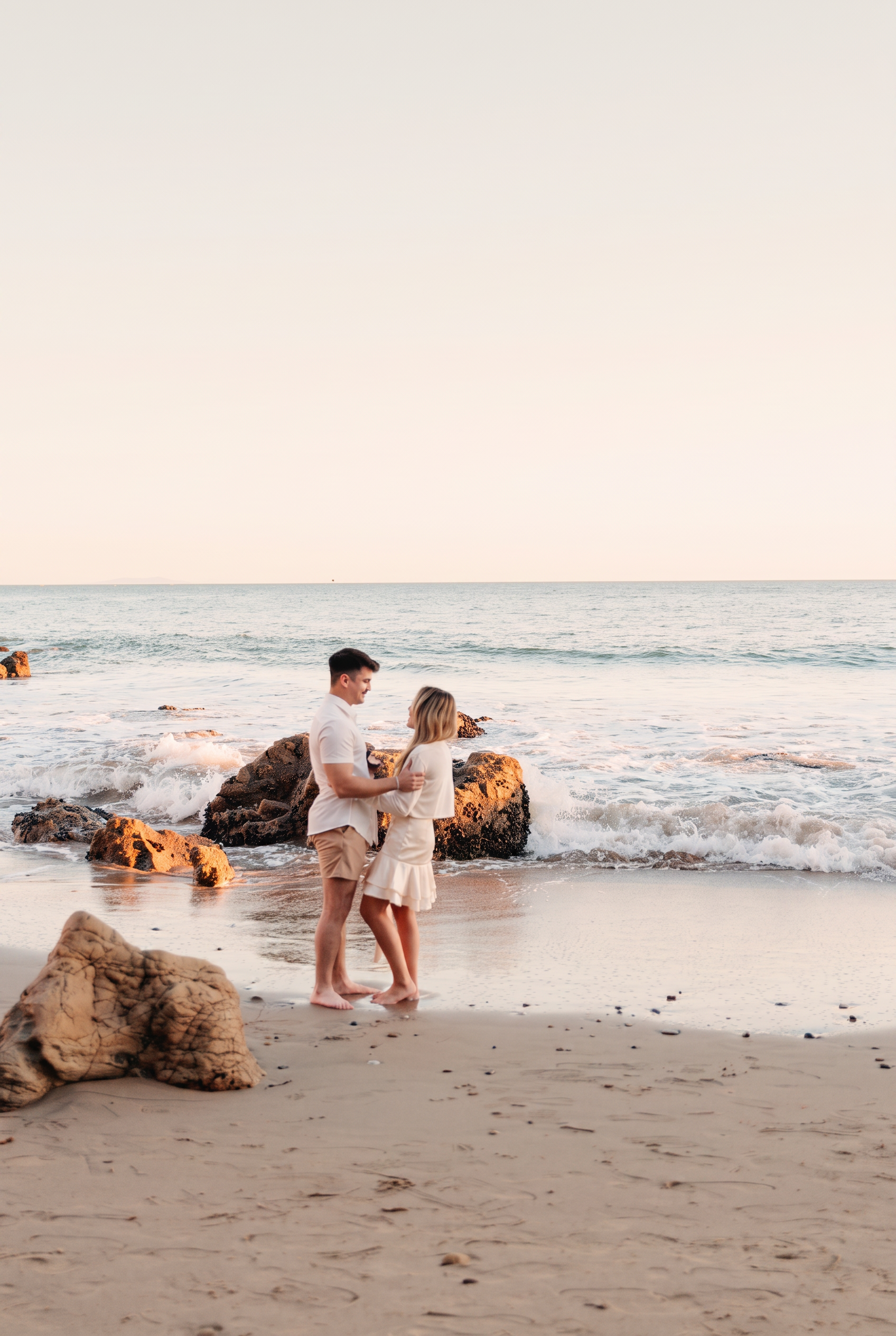 Sunset by the ocean